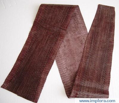 Leather Implora Brown Cobra Snakeskin Garment Quality