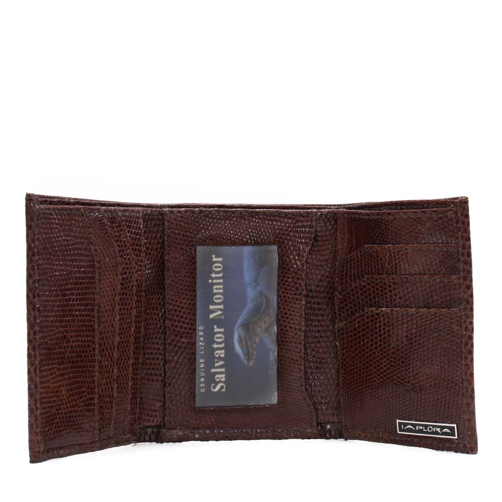 Implora Brown Monitor LizardTrifold Wallet