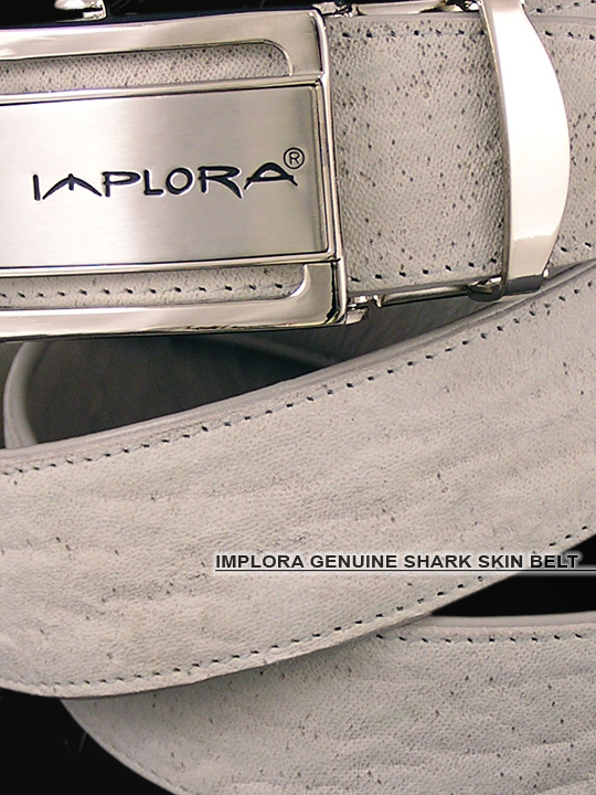 Implora White Shark Skin Belt 1.5W