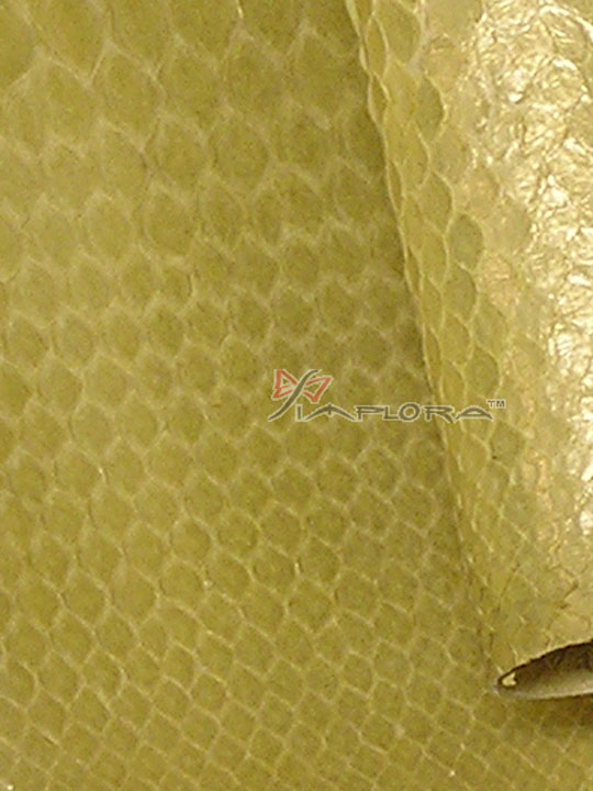 Solid Yellow Metallic Python Snakeskin Belly