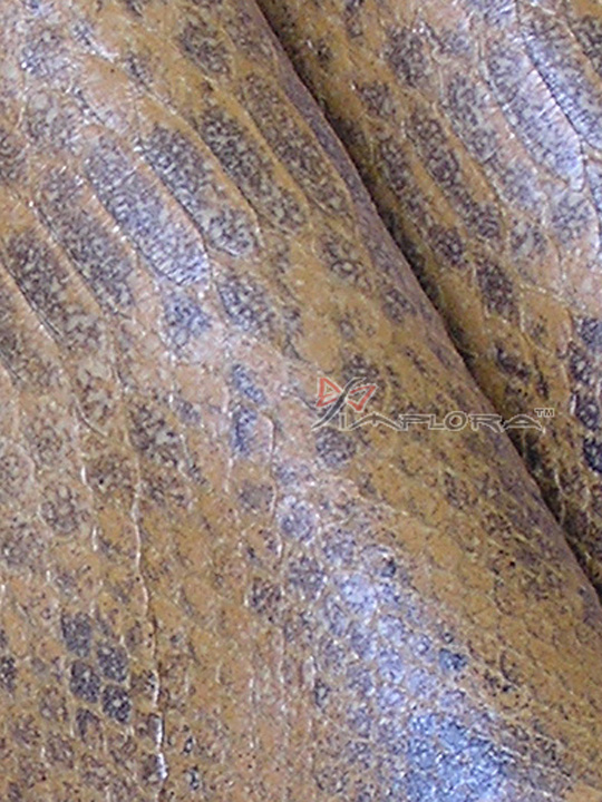Blue Sand-Metallic Tan Python Snakeskin Belly