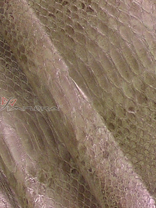 Light Brown Metallic Python Snakeskin Belly