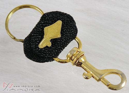 Leather Black Stingray Keyholder