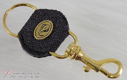 Leather Wine Color Stingray Key Chain